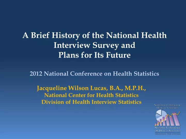 2012 national conference on health statistics
