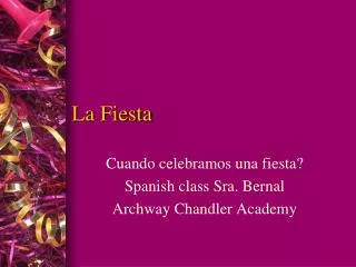 la fiesta