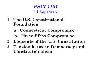 PSCI 1101 11 Sept 2007