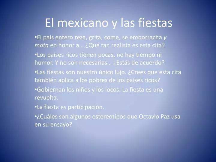 el mexicano y las fiestas