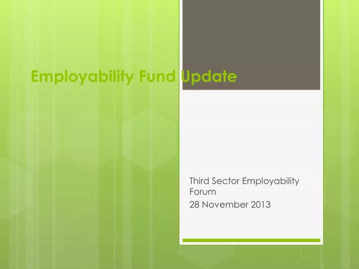 employability fund update