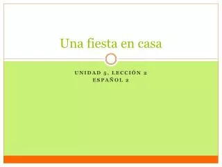 una fiesta en casa