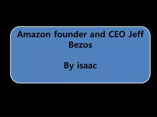 Amazon founder and CEO Jeff Bezos By isaac