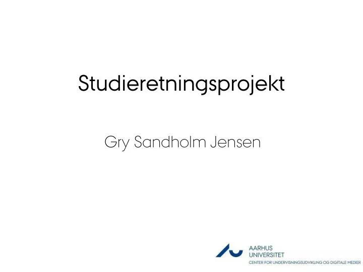 studieretningsprojekt