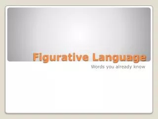 Figurative Language