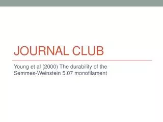 Journal Club