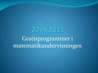 27 9 2011