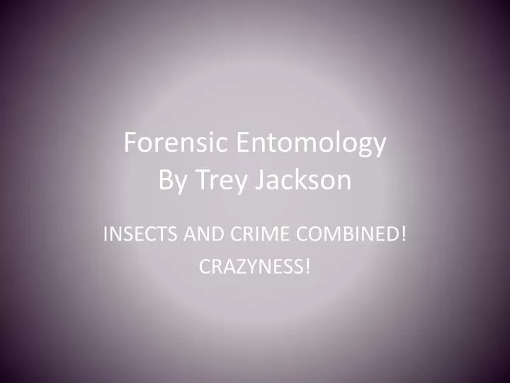 forensic entomology by trey jackson