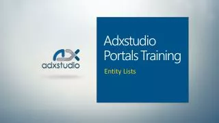 Adxstudio Portals Training