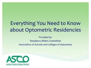 Everything You Need to Know about Optometric Residencies