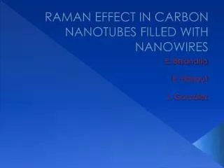 RAMAN EFFECT IN CARBON NANOTUBES FILLED WITH NANOWIRES