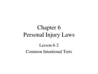 Chapter 6 Personal Injury Laws