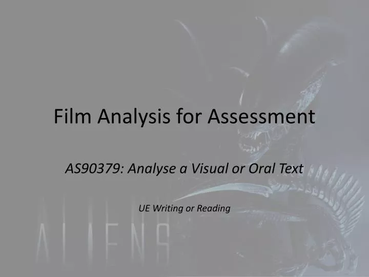 film analysis for assessment