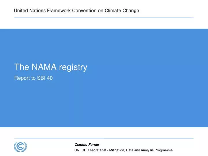 the nama registry report to sbi 40