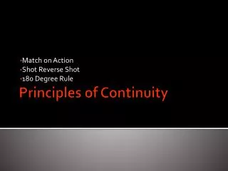 Principles of Continuity