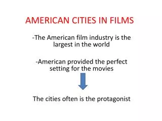 AMERICAN CITIES IN FILMS