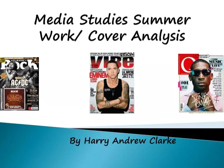 media studies summer work cover analysis