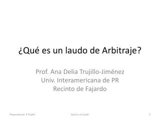 qu es un laudo de arbitraje