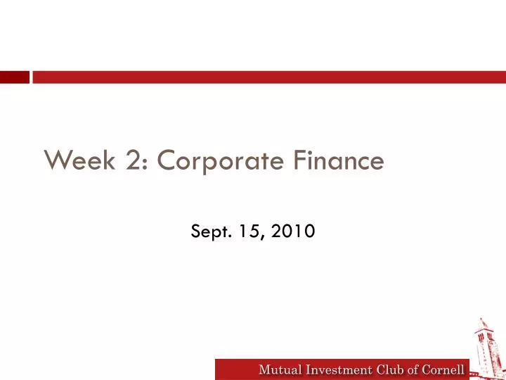 week 2 corporate finance
