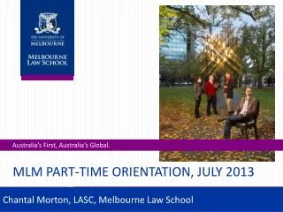 MLM Part-Time Orientation, July 2013