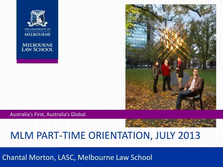 mlm part time orientation july 2013