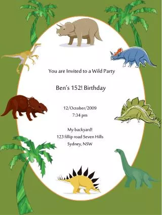 You are Invited to a Wild Party
