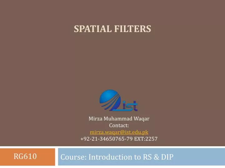 spatial filters