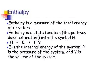 Enthalpy