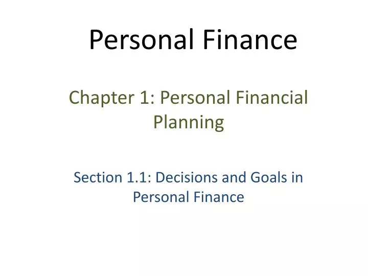 personal finance