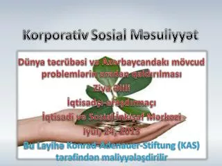 Korporativ Sosial M əsuliyyət