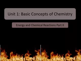 Unit 1: Basic Concepts of Chemistry