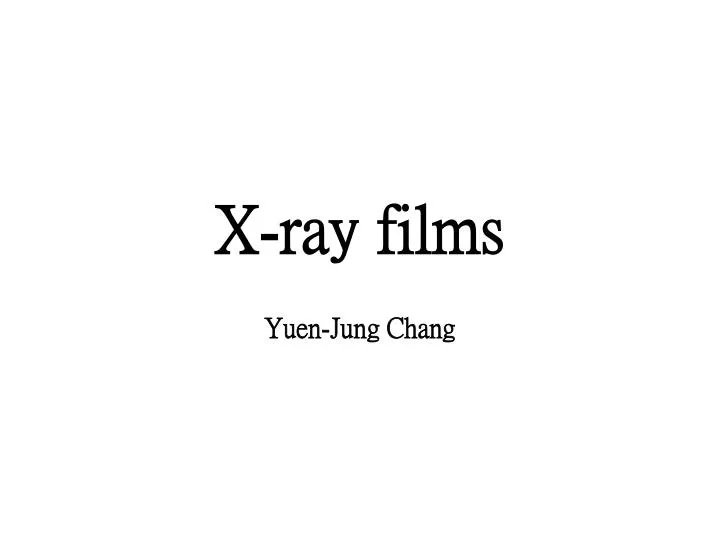 x ray films