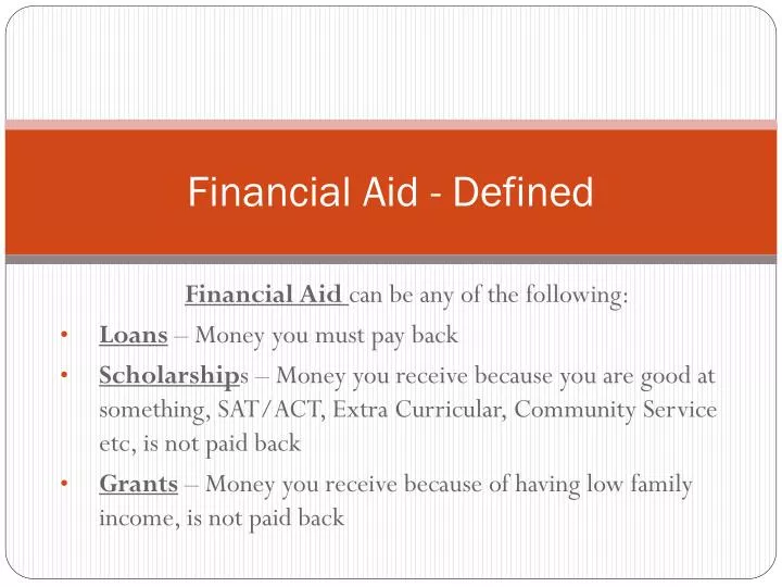 financial aid defined