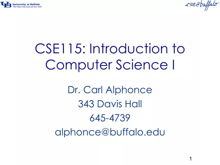 cse115 introduction to computer science i