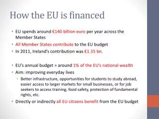 How the EU is financed