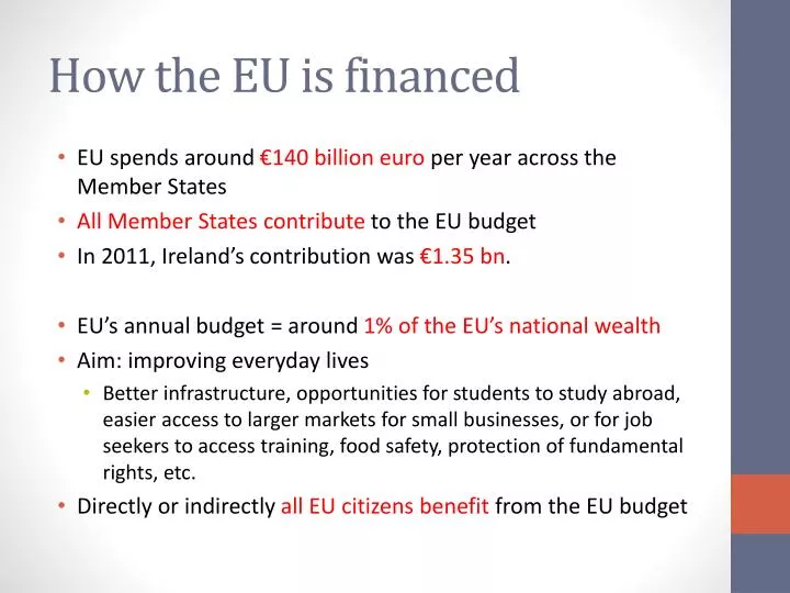 how the eu is financed