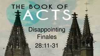 Disappointing Finales 28:11-31