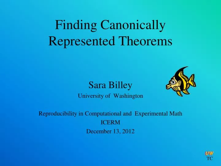 finding canonically represented theorems