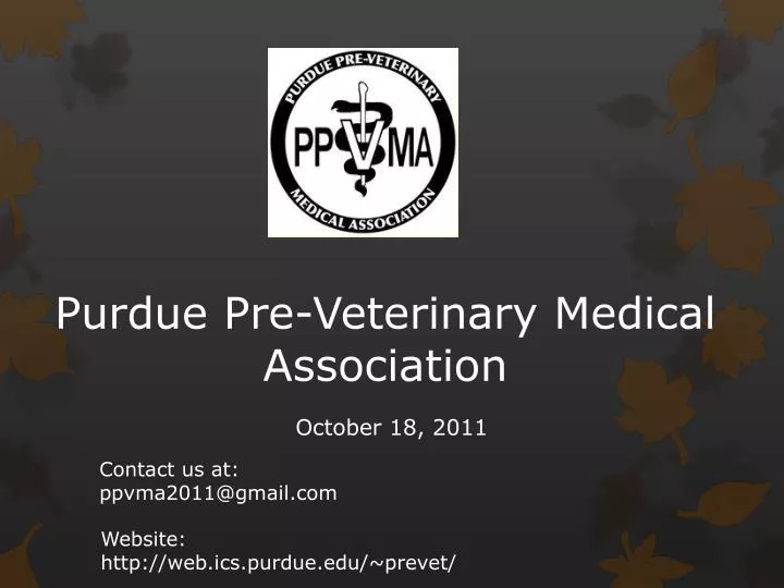 purdue pre veterinary medical association