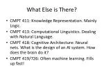 What Else is There? - slide 1