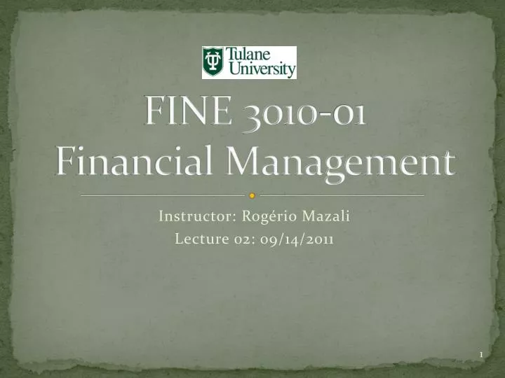 fine 3010 01 financial management