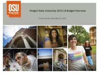 Oregon State University 2013-14 Budget Overview