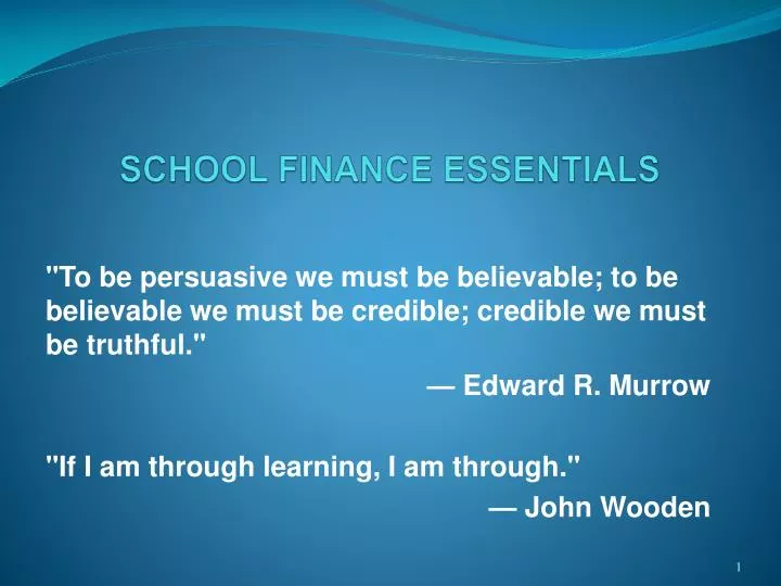 school finance essentials