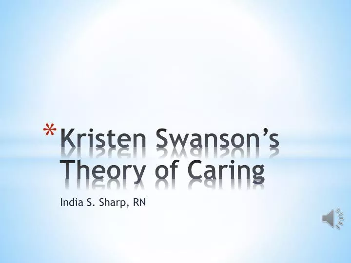 kristen swanson s theory of caring