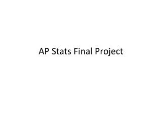 ap stats final project