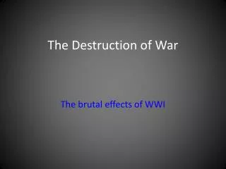 The Destruction of War