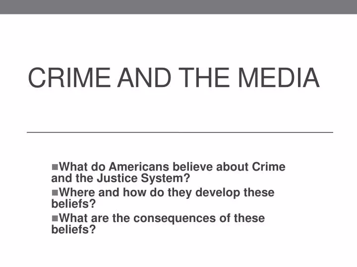 crime and the media