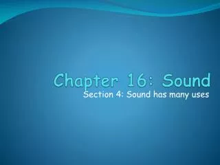 Chapter 16: Sound