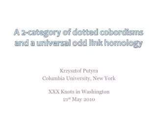A 2-category of dotted cobordisms and a universal odd link homology