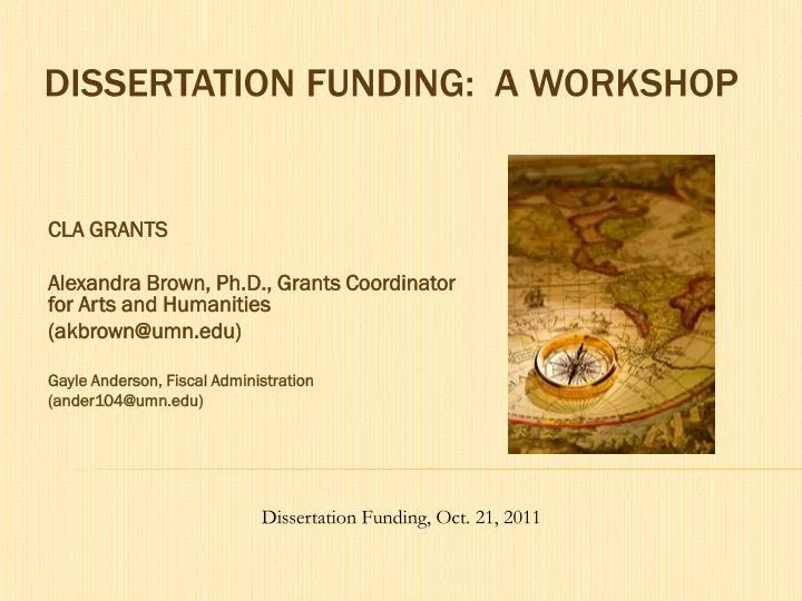 dissertation funding a workshop